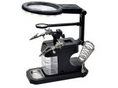 گیره مونتاژحرفه ای 3ذره بین و لوپ LED